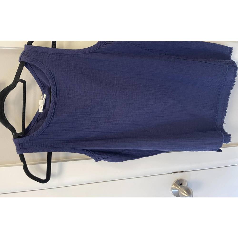 NEW MODODOC women gauze tank in vibrant navy